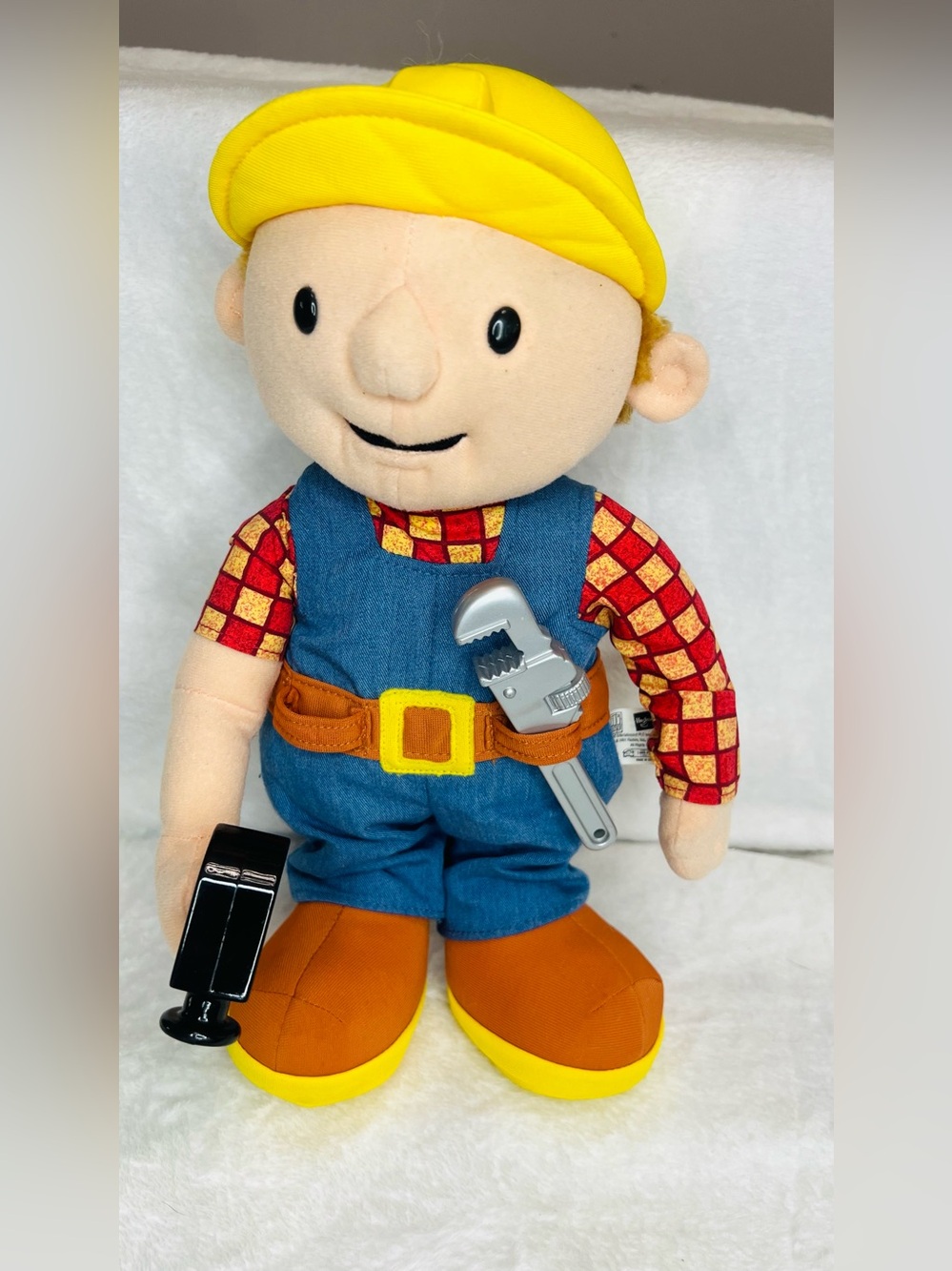 Vintage 2001 Bob the Builder Talking 13" Plush Toy WORKS